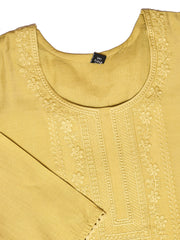 Women Ethnic Motifs Embroidered Regular Thread Work Pure Cotton Kurta with Trousers & With Dupatta