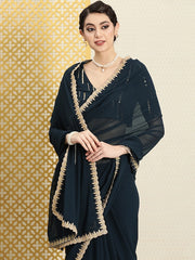 Zari Embroidered Saree