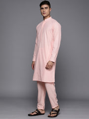 Men Ethnic Motifs Embroidered Regular Chikankari Kurta With Trousers