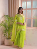 Women Ethnic Motifs Embroidered Regular Sequinned Kurta with Sharara & With Dupatta