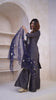 Floral Woven Design Zari Kurta With Sharara & Dupatta