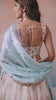 Peach  Tissue Sequinned and Zari Embroidered Semi Stitched Lehenga and Unstitched Blouse With Dupatta