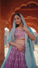 Lavender Georgette Sequins embroidery Semi Stitched Lehenga choli and Dupatta