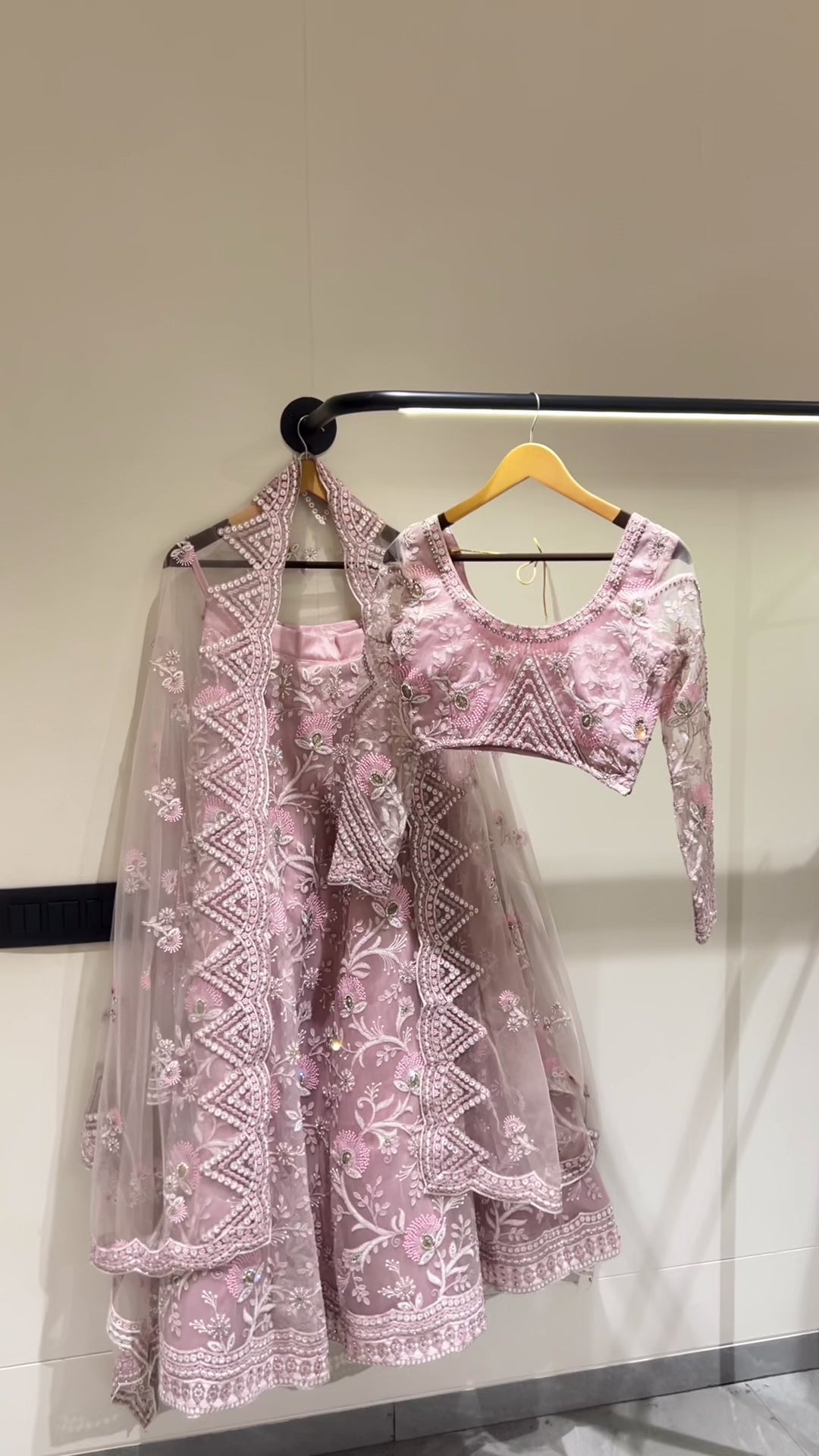 Pink Embroidered Stylist Wedding Lehenga Choli