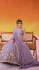 Mauve Tissue Silk Fabric Sequins embroidery Semi Stitched Lehenga and Unstitched Blouse With Dupatta