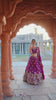 Burgundy Tissue Handwork cutdana embroidery Semi-Stitched Lehenga choli and Dupatta