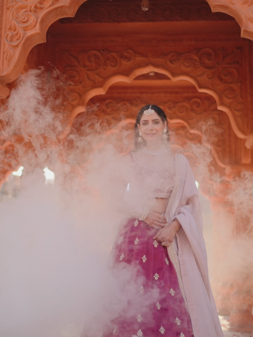 Burgundy Tissue Sequinse embroidery Semi-Stitched Lehenga choli and Dupatta