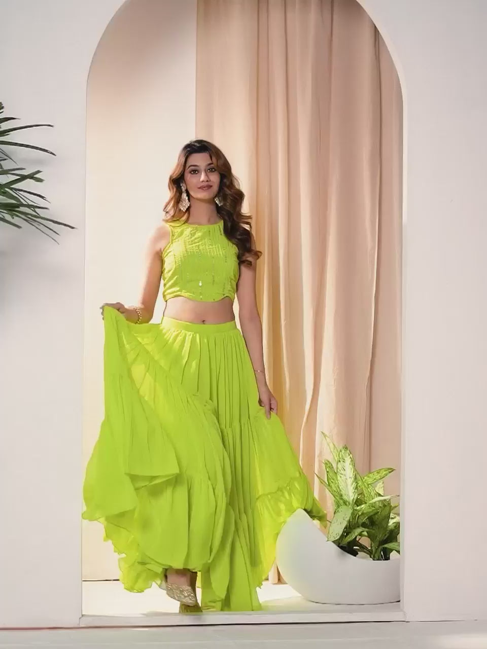 Embroidered Top & Skirt Co-Ord