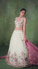 Cream Organza Fabric Sequins Thread and Embroidery Semi Stitched Lehenga and Unstitched Blouse With Dupatta