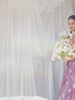 Lavender Organza Sequins embroidery Semi Stitched Lehenga choli and Dupatta