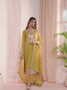 Women Ethnic Motifs Yoke Design Regular Sequinned Kurta with Trousers & With Dupatta