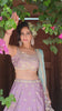 Lavender Satin Silk Sequins embroidery Semi-Stitched Lehenga choli and Dupatta