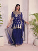 Women Ethnic Motifs Embroidered Regular Sequinned Kurta with Sharara & With Dupatta