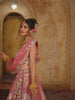 Pink Net Sequinse embroidery Semi-Stitched Lehenga choli and Dupatta