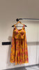 Mustard Yellow Organza Printed Lehenga Blouse