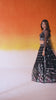BLACK Net Fabric Sequins Thread and Embroidery Semi Stitched Lehenga and Unstitched Blouse With Dupatta