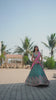 Lime green Georgette Sequins embroidery Semi Stitched Lehenga choli and Dupatta