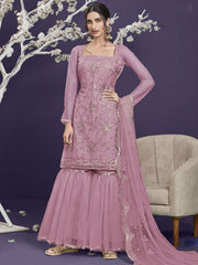 Cozy Net Wedding Sharara Suit
