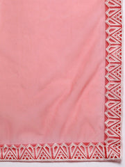 Pink and white Readymade embroidered lehenga choli with dupatta