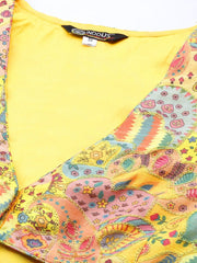 Yellow Readymade embroidered lehenga choli with dupatta