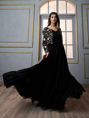 a-line maxi ethnic dress with jacket product info and reviews Solid Ethnic Printed Jacket Styled A-Line Pleated Maxi Dress
