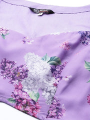 Lavender printed  Readymade lehenga choli with dupatta