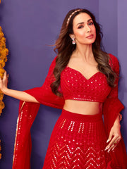 Alluring Bollywood Diva Malaika Arora Featuring Inddus Lehenga Choli - Inddus.com