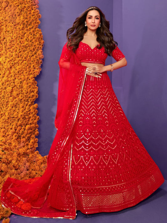 Alluring Bollywood Diva Malaika Arora Featuring Inddus Lehenga Choli - Inddus.com