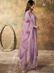 Anarkali Kurta & Trousers With Dupatta - Inddus.com