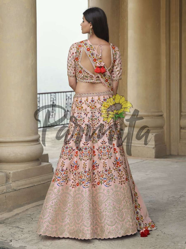 Babyhug Sleeveless Embroidered Choli with Printed Lehenga and Dupatta Set - Yellow main image 0