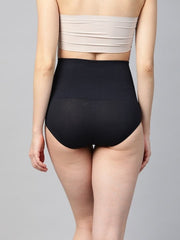 Black High-Waist Seamless Tummy Shaper - Inddus.com