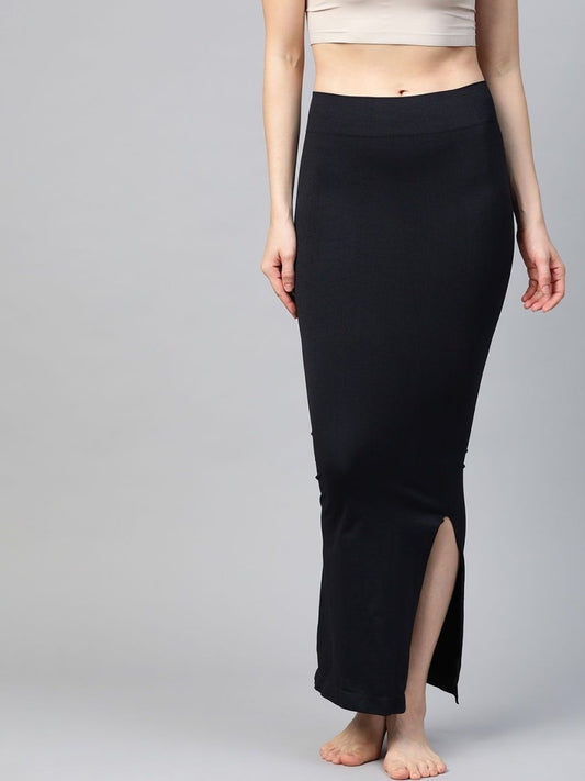 Black Knitted Saree Shapewear - inddus-us