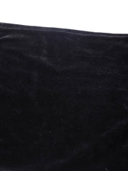Black Velvet Solid Crop Top - inddus-us