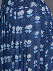 Blue Georgette Printed Palazzo Suit - Inddus.com