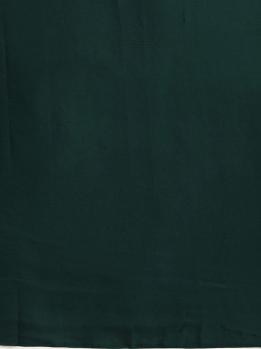 Bottle Green One Minute Ruffle Saree - inddus-us