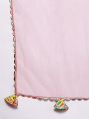 Yellow Readymade embroidered lehenga choli with dupatta