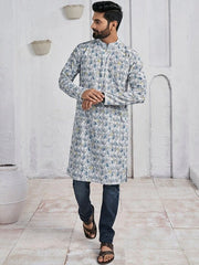 Chikankari Embroidered Pure Cotton Straight Kurta - Inddus.com