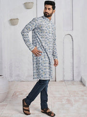 Chikankari Embroidered Pure Cotton Straight Kurta - Inddus.com