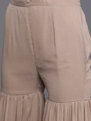 ChikooChikankari Embroidered Kurta with Sharara - Inddus.com