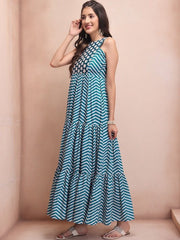 Cotton Fit & Flare Ethnic Dresses - Inddus.com