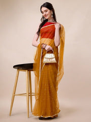 Embellished Net Saree - Inddus.com