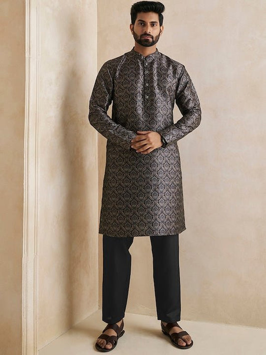Ethnic Motif Printed Straight Kurta - Inddus.com