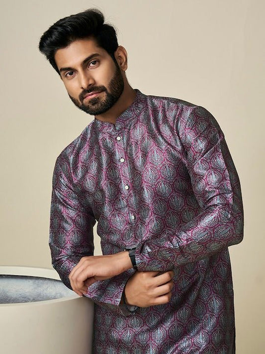 Ethnic Motif Printed Straight Kurta - Inddus.com