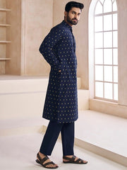 Ethnic Motifs Printed Regular Kurta With Trousers - Inddus.com