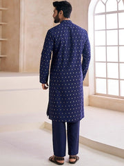 Ethnic Motifs Printed Regular Kurta With Trousers - Inddus.com
