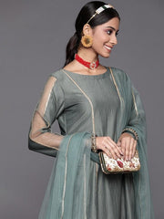 Ethnic Motifs Silk Blend Bling It On Kurta Set - Inddus.com