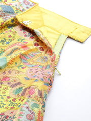 Yellow Readymade embroidered lehenga choli with dupatta