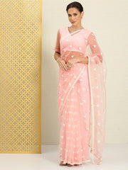 Floral Embroidered Net Saree