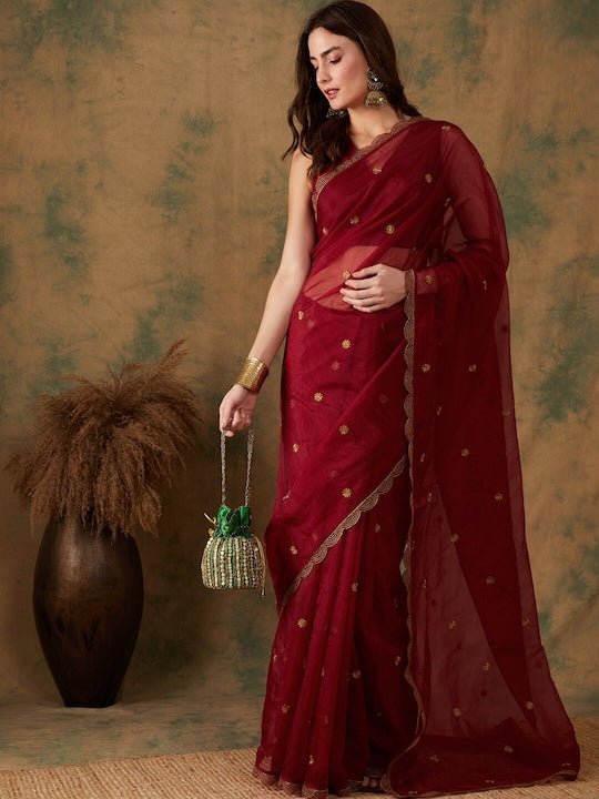 Floral Embroidered Sarees