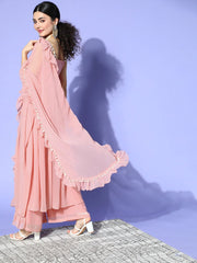 Floral Poly-Georgette Gown for Days Kurta Set - Inddus.com